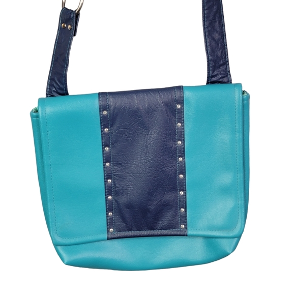 Handmade Repurposed Material Eco Friendly Crossbody Satchel Purse & Coin Purse - Picture 3 of 14